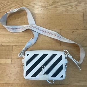 Off White Diagonal Mini Flap Bag